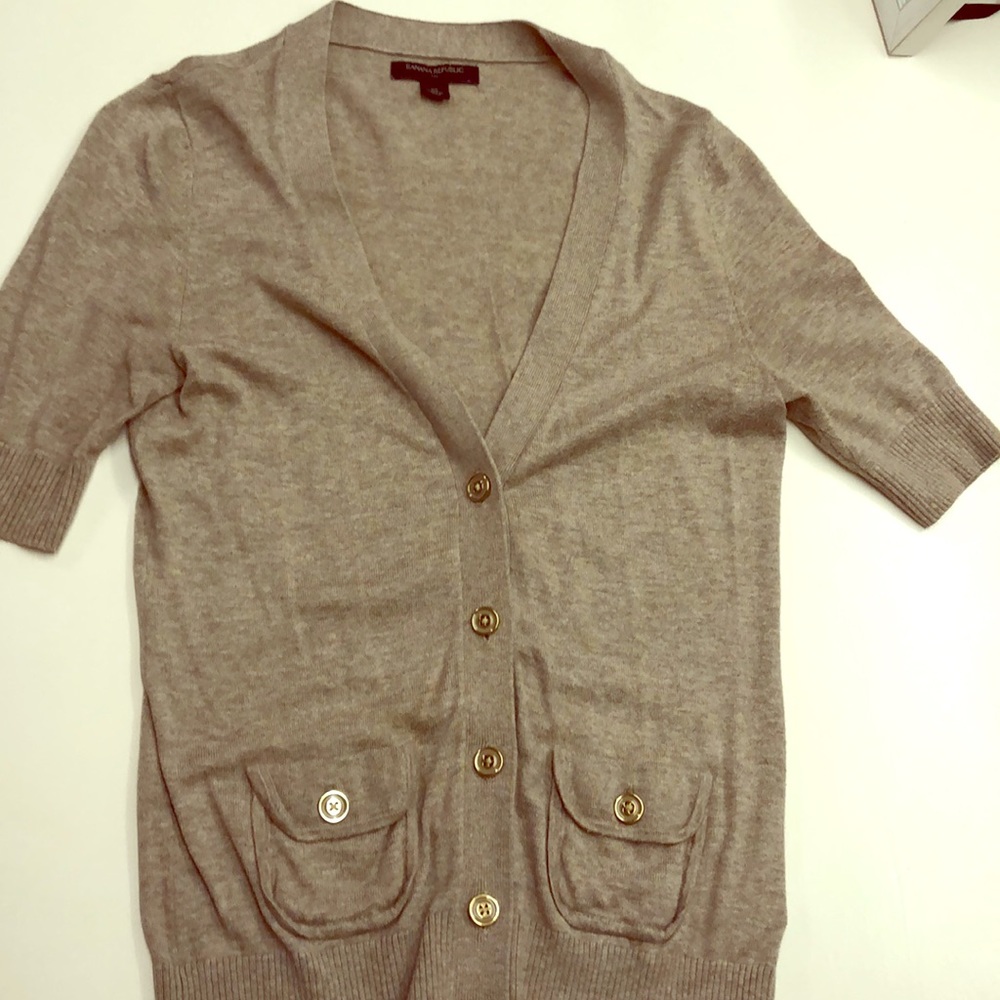 Banana republic light brown cardigan 3/4 sleeves